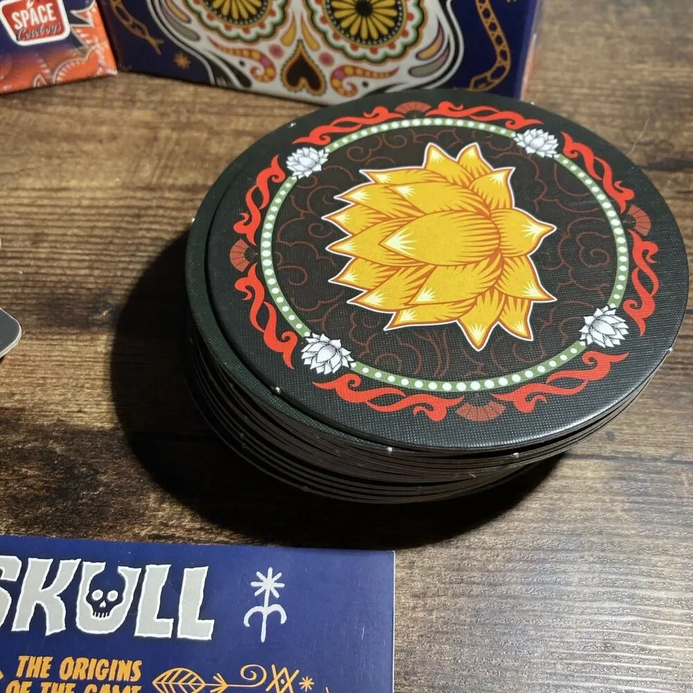 Skull Bluffing Betting Party Game Fast-Paced Strategy Family Board Game